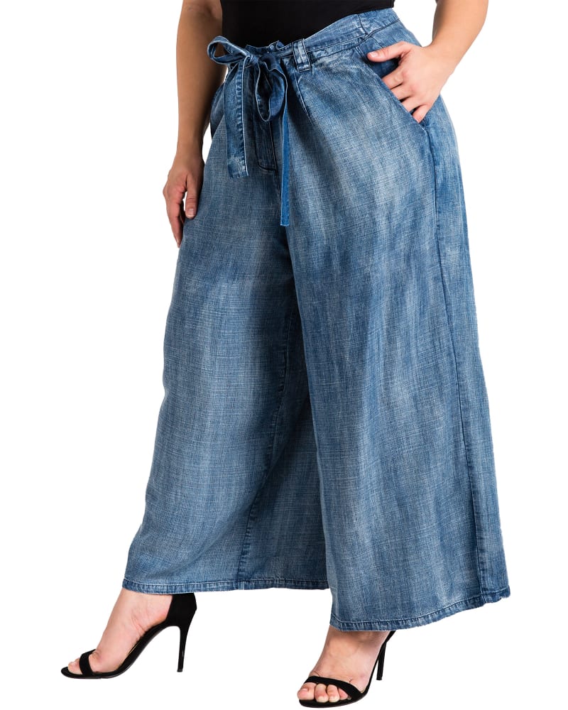 Plus size high on sale waisted palazzo pants